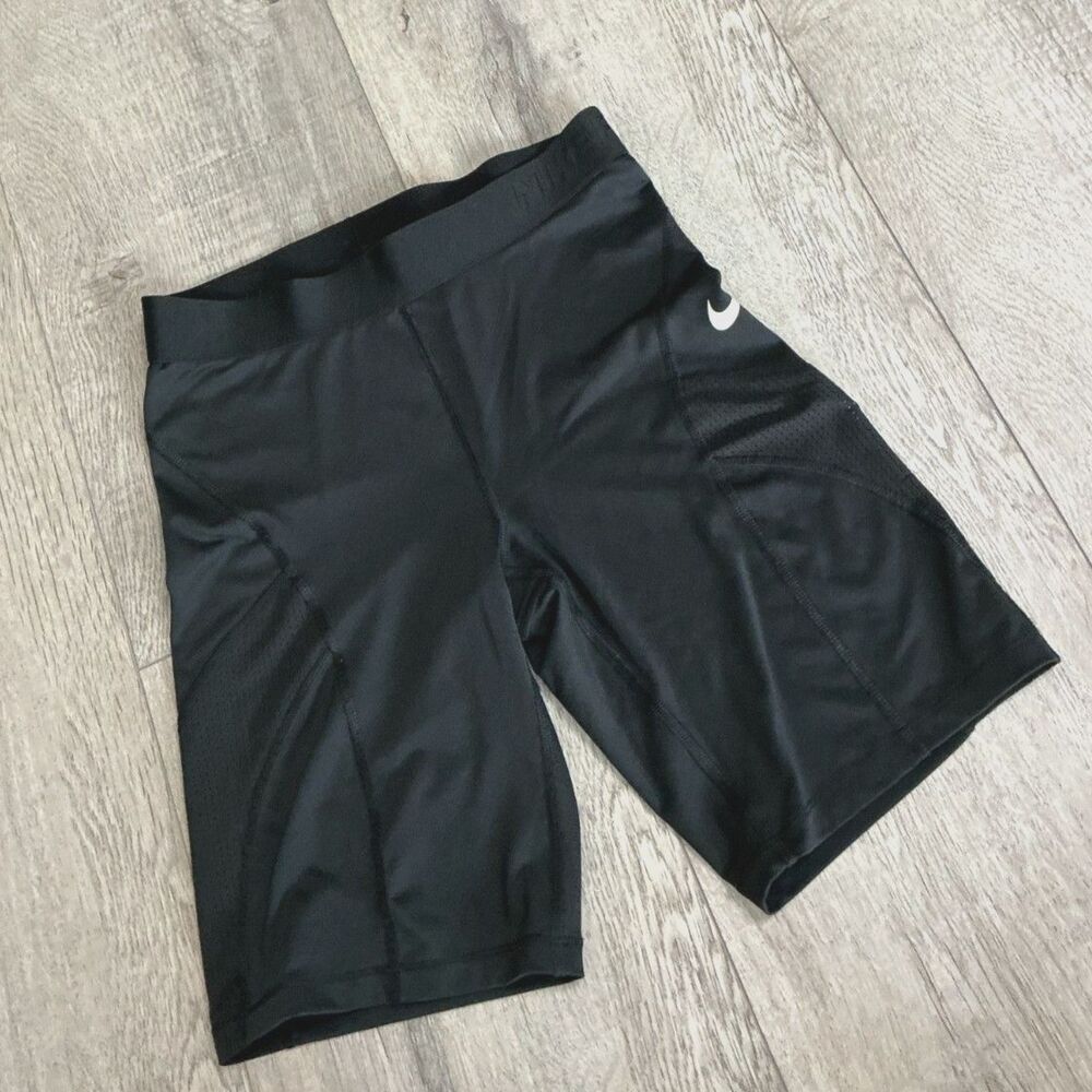 Nike Pro Women’s Small Black Dri-FIT Compression Biker Shorts Mesh Panels